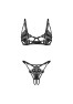 Anyya 2 pieces crotchless lingerie set - Black
