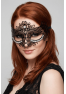 Masque vénitien Ornella rigide noir avec strass