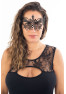Masque vénitien Lucia rigide noir avec strass