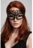 Masque vénitien Giulia rigide noir avec strass