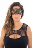 Masque vénitien Alba rigide noir avec strass