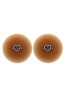 Paire de cache-tétons piercing barre coeur faux diamant peau métisse 