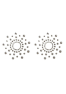 Paire de cache tétons adhésifs strass blanc 