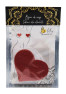 Paire de cache tétons adhésifs coeur pailleté rouge 