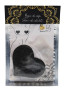 Paire de cache tétons adhésifs coeur pailleté noir