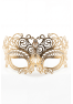 Masque vénitien Giulia rigide doré avec strass