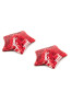 Paire de cache tétons adhésifs étoile pailletée sequin rouge 