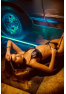 Ensemble lingerie 4 pièces noir effet wetlook – Mapalé
