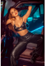 Ensemble lingerie noir effet wetlook avec découpes – Mapalé