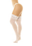 Bas en nylon sexy blanc autofixant 