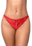 String sexy rouge en dentelle avec chaînes 