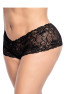 Shorty grande taille noire en dentelle 