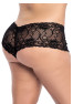 Shorty grande taille noire en dentelle 