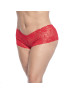 Shorty en dentelle rouge grande taille 