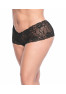Shorty grande taille noire en dentelle 