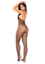 Bodystocking en résille noire, ouvert à l’entrejambe - Mapalé