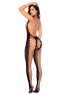 Bodystocking en résille noire échancrée - Mapalé