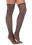 Bas résille noire avec strass 