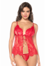 Babydoll Mapalé espiègle avec string à nouer 