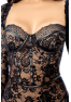 Robe en dentelle transparente à manches longues avec string 