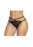 Culotte noire ouverte en dentelle