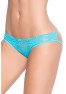 Culotte ouverte bleue turquoise ornements façon cage 
