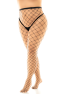 Collant grande taille large maille noire 