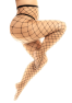 Collant grande taille large maille noire 