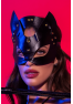 Masque félin en faux cuir - Mapalé