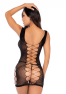 Robe en résille noire ajourée - Mapalé