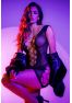 Robe en résille noire ajourée - Mapalé