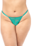 Babydoll grande taille dentelle turquoise et string 