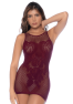Robe en résille couleur cerise 
