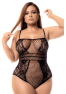 Body grande taille résille noire 