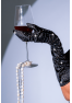 Une paire de gants satinés noirs avec strass - Mapalé