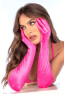 Une paire de gants satinés roses avec strass - Mapalé