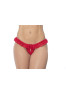 Culotte ouverte rouge avec froufrou en dentelle 