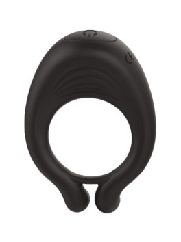 OCTAVE, Cockring Noir dans un silicone médical doux avec 1 mode de vibration 