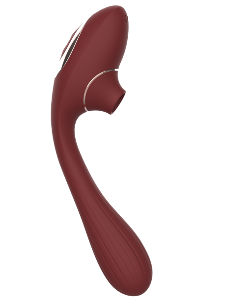 Stimulateur Clitoridien Vibromasseur Point G 2-en-1 DINA Bordeaux 
