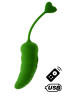 PIMENTO, Un Œuf vibrant avec télécommande, couleur et forme Piment en silicone médical