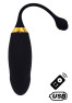 HAPPY, Un Œuf vibrant long USB avec télécommande, dans un silicone médical doux et lisse