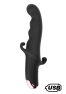 BLACK KNIGHT, Vibromasseur Point G USB en silicone médical doux, doté de 10 modes de vibration 