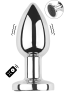 Plug vibrant acier inoxydable anal taille S avec télécommande, USB BOOTY