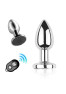 Plug vibrant acier inoxydable anal taille S avec télécommande, USB BOOTY
