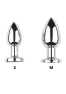 Plug vibrant acier inoxydable anal taille S avec télécommande, USB BOOTY