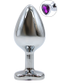 Plug bijou en aluminium bijou coeur violet Medium LOVELY