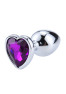 Plug bijou en aluminium bijou coeur violet Medium LOVELY