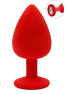 Plug rouge bijou cristal Large CHERRY
