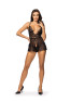 Secret Veil babydoll - Black