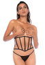 Serre taille et string noir 